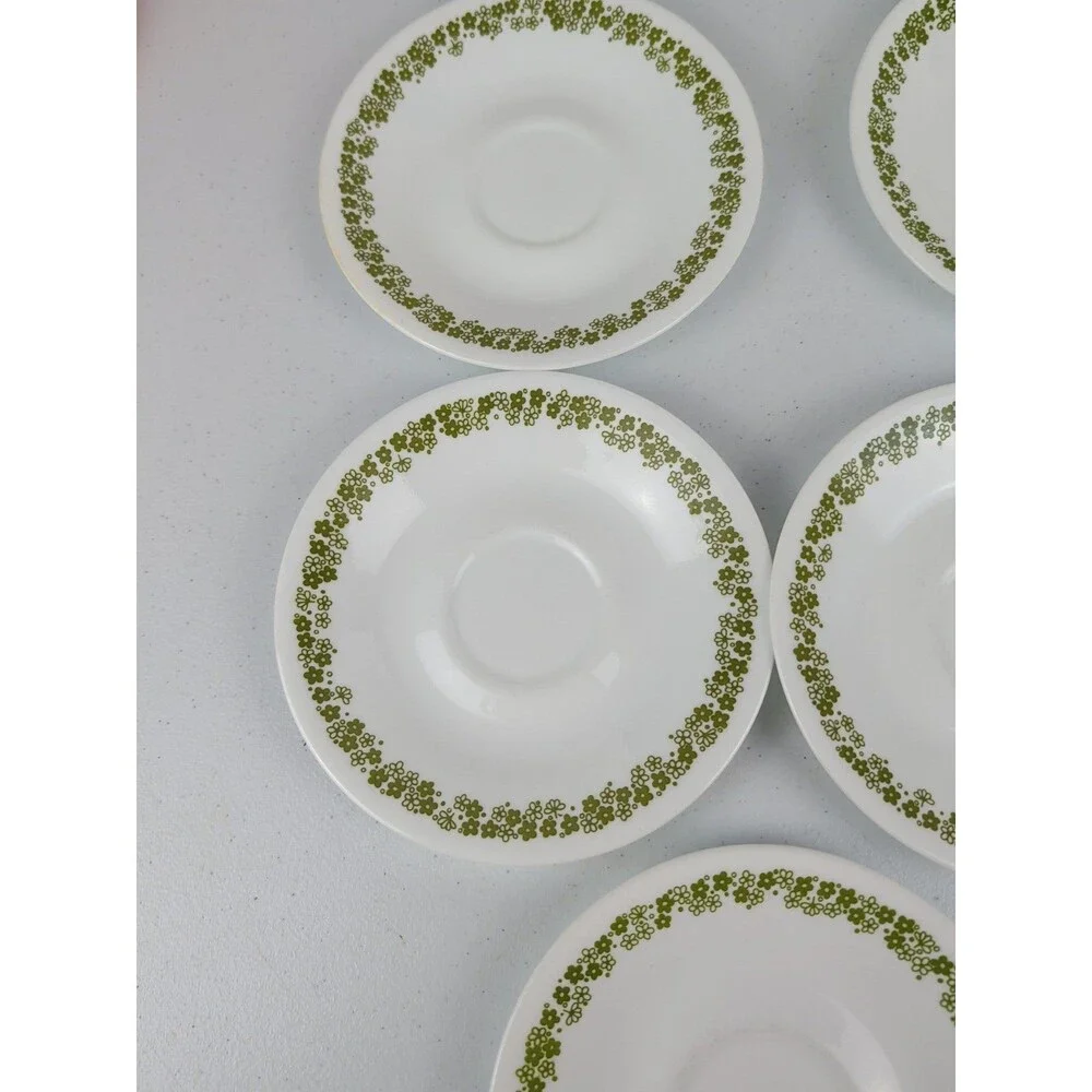Vintage Corelle Springtime Daisy Crazy Daisy Saucer Plates 7 Piece Set - Picture 6 of 7